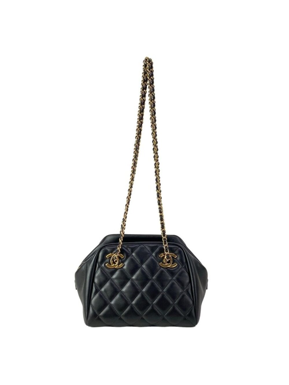 Chanel Shoulder Bag Small Black Lambskin